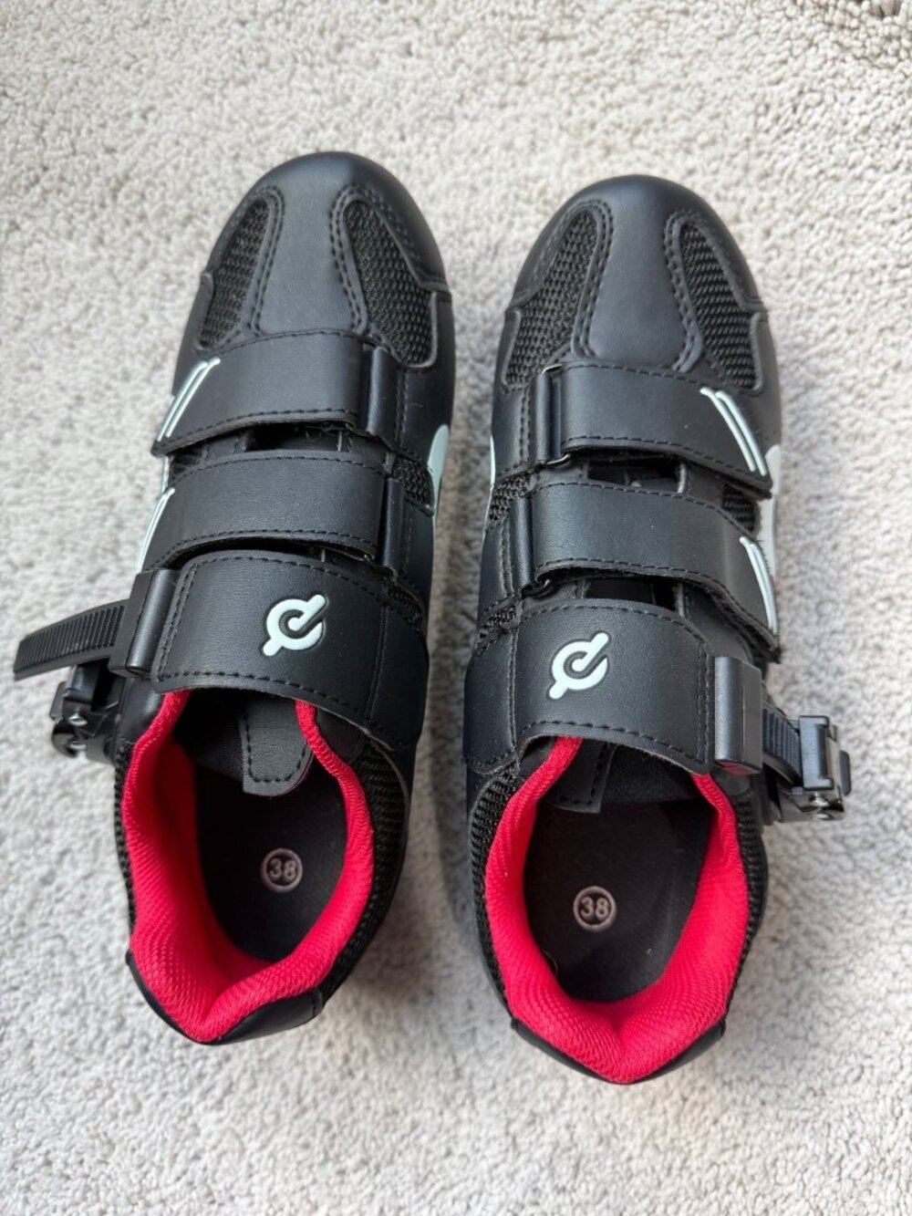 Peleton Shoe Womens Size 7 / Size 38 Black Classic Indoor Cycling Cleat Excellen